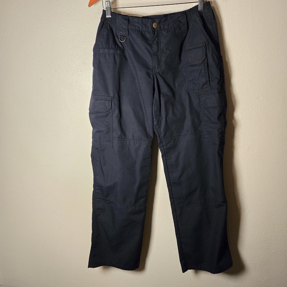5.11 Tactical Pants Womens 8 Black Cargo Elastic Waist Outdoor Workwear Security